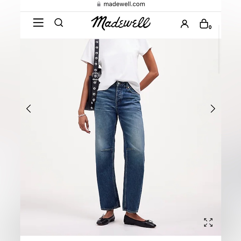 Madewell darted barrel Jean 28